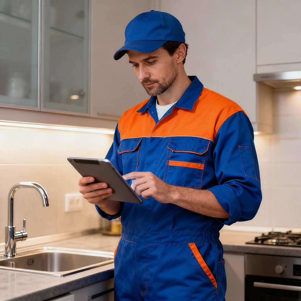 Plombier professionnel en action